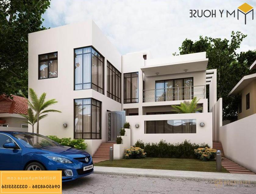Sự kết hợp hài hòa giữa các màu sắc của mẫu nhà ngang 7m đẹp