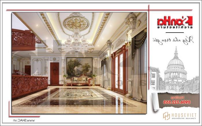Biệt thự lâu đài cổ điển sang trọng diện tích hơn 400m2 tại Đà Nẵng - SH BTLD 0031 11 Ngôi biệt thự lâu đài được dành một diện tích lớn để thiết kế tiền sảnh sang trọng hút mọi ánh nhìn