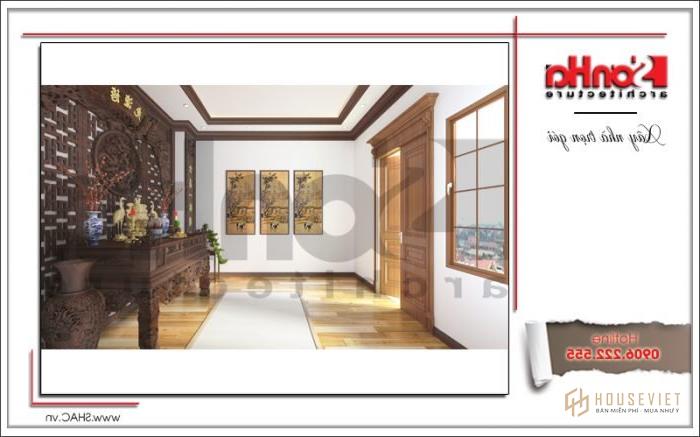 Mẫu thiết kế khách sạn 3 sao cổ điển đẹp tại Quảng Ninh - SH KS 0037 44 Thiết kế phòng thờ khách sạn tại Quảng Ninh sh ks 0037