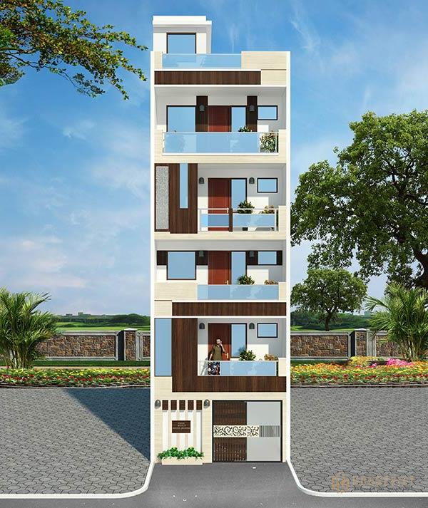 Hệ thống cửa kính phía trước mang đến vẻ hiện đại, trẻ trung