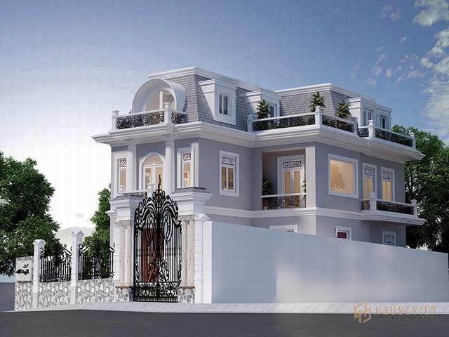 Biệt thự kiểu pháp 2 tầng đẹp hướng Tây