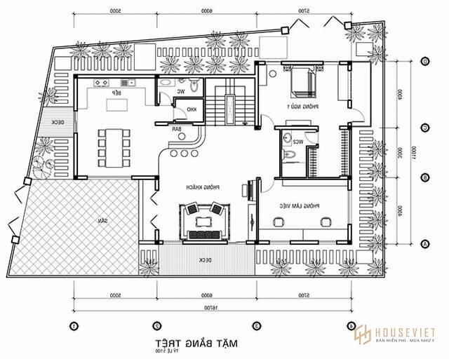 Bản vẽ thiết kế biệt thự nghỉ dưỡng đẹp tại Đà Lạt