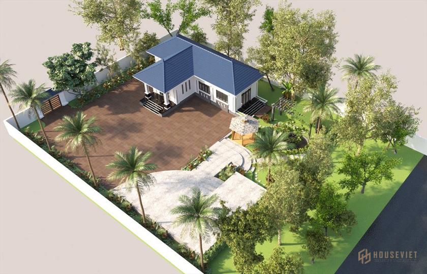 Mẫu nhà cấp 4 hình chữ t