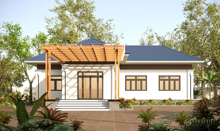 Mẫu nhà cấp 4 hình chữ t