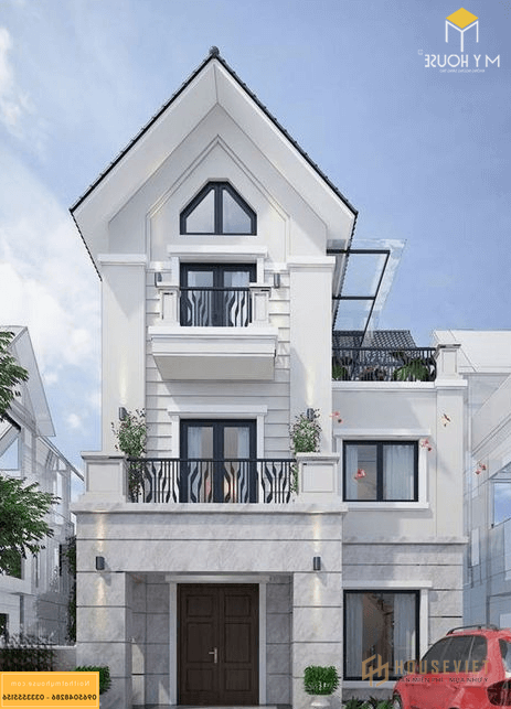 Nhà mặt tiền không ban công _ Mẫu 6
