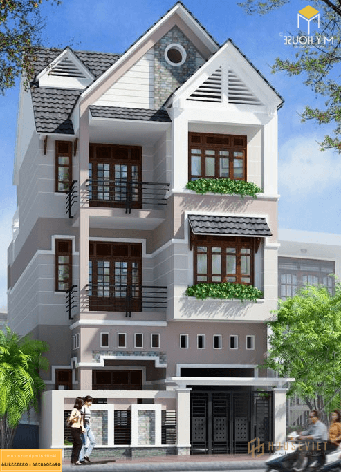 Nhà mặt tiền không ban công đẹp _ Mẫu nhà 10