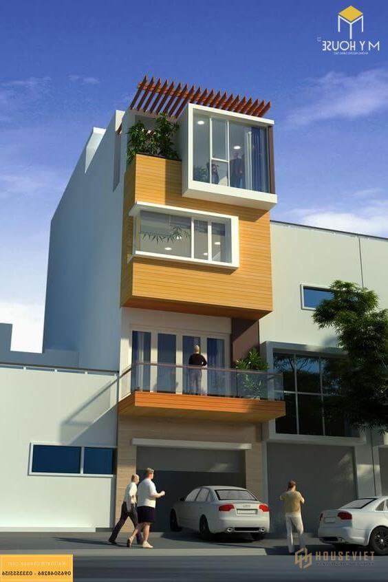 Nhà mặt tiền không ban công đẹp _ Mẫu 11