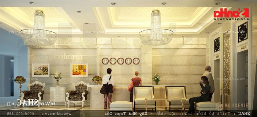 Thu nhận không gian quầy lễ tân