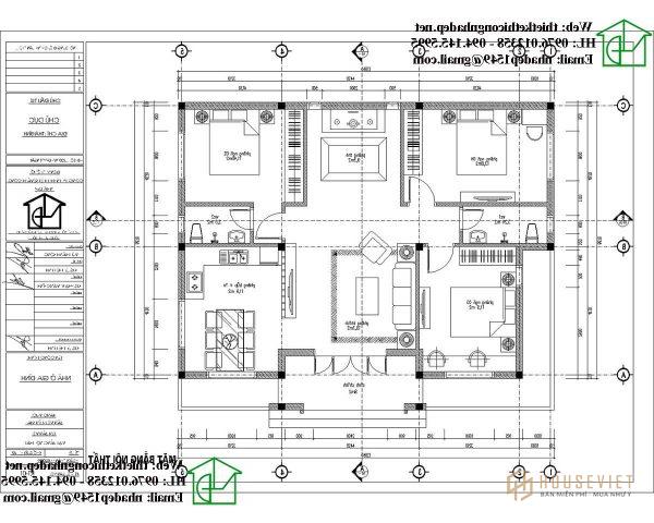 Nhà cấp 4 mái thái 9x12m 3