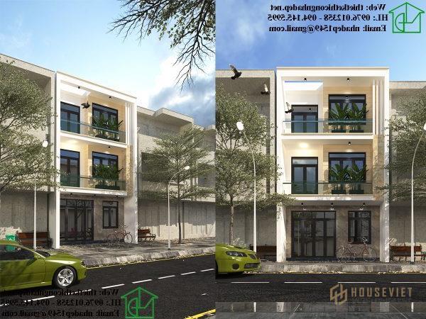 Nhà phố 3 tầng mái bằng