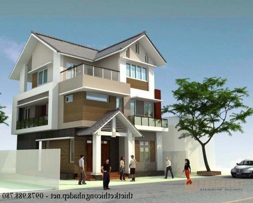 Nhà phố 3 tầng mái thái đẹp
