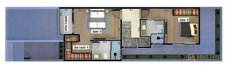Thiết kế nhà 2 tầng 85m2