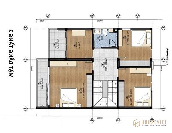 Thiết kế nhà 2 tầng 85m2