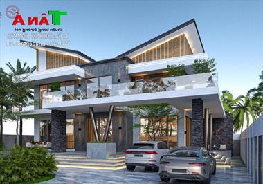 Mẫu biệt thự 2 tầng đẹp tại Đức Thọ - Hà Tĩnh MS: A1393