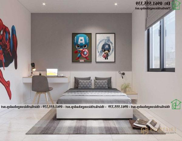 Thiết kế nội thất phòng ngủ bé trai NDNC484