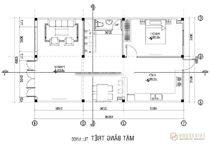 Bố trí mặt bằng tầng trệt