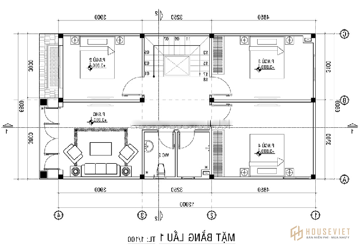 Bản vẽ bố trí tầng 1