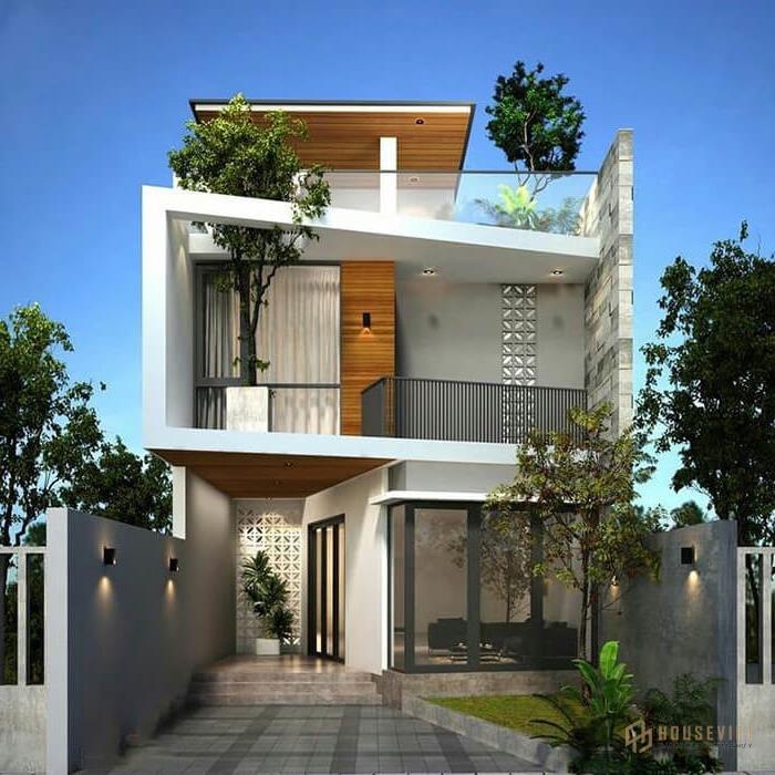 Ngôi nhà tận dụng các đường chéo tạo thành một tổng thể độc đáo
