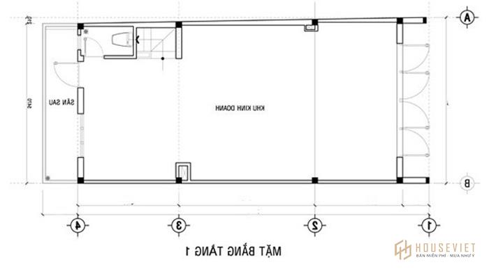 Tầng 1 sử dụng làm khu vực kinh doanh