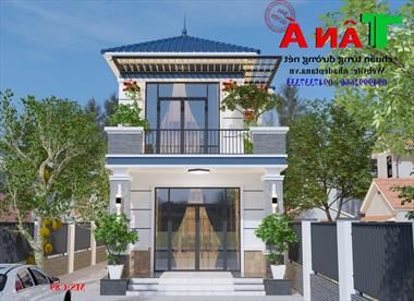 Mẫu nhà phố 2 tầng mái thái ở Can Lộc - Hà Tĩnh - C89