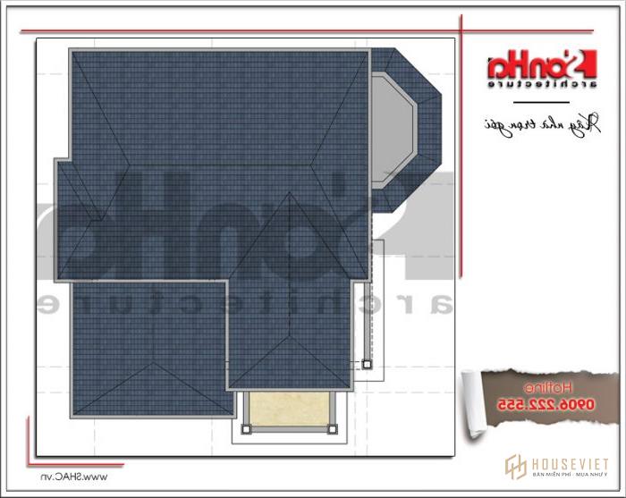 Mẫu biệt thự tân cổ điển 3 tầng mặt tiền 14m đẹp nhất tại Quảng Bình - SH BTP 0116 27 phương án mái nhà biệt thự đẹp sh btp 0116