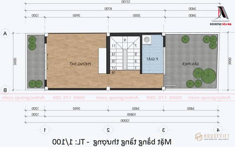 Sân phơi rộng rãi có thể kết hợp nhiều hoạt động vui chơi