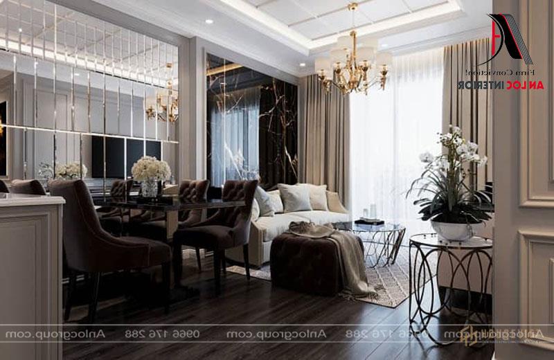 Phòng khách hiện đại, sang trọng không kém những căn biệt thự hiện đại