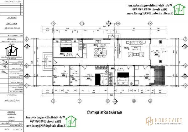 Cách bố trí mặt bằng nội thất mẫu nhà cấp 4 rộng 150m2