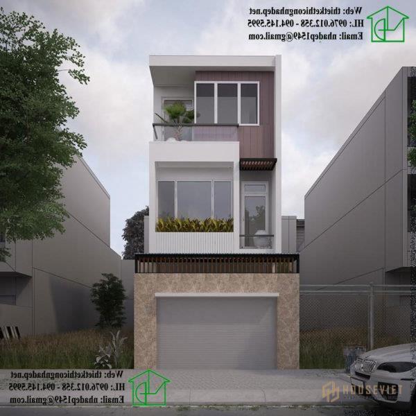 Nhà phố 3 tầng lệch tầng