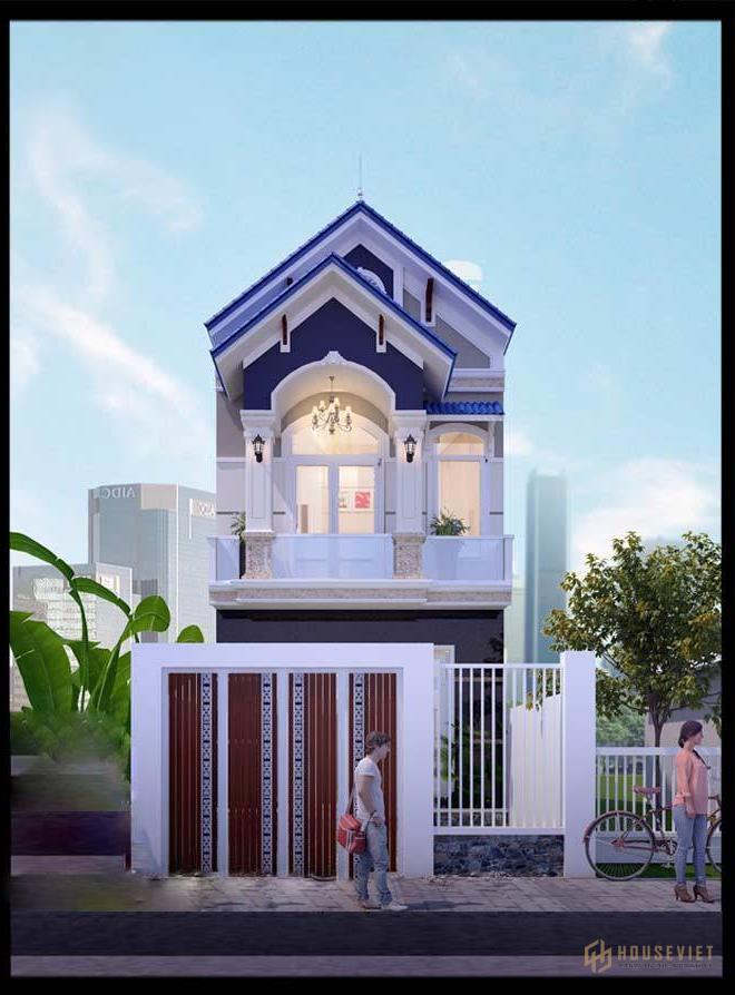 Mẫu nhà 2 tầng 5x16m 3 phòng ngủ