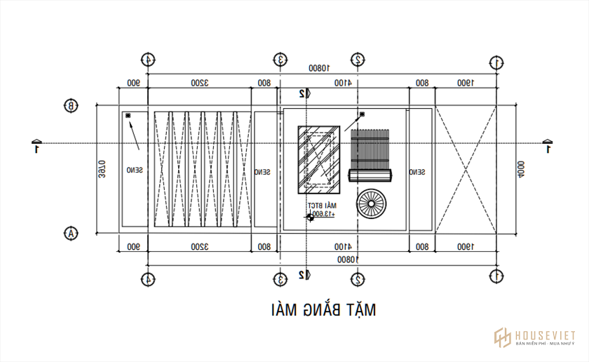 mẫu nhà 1 trệt 2 lầu sân thượng