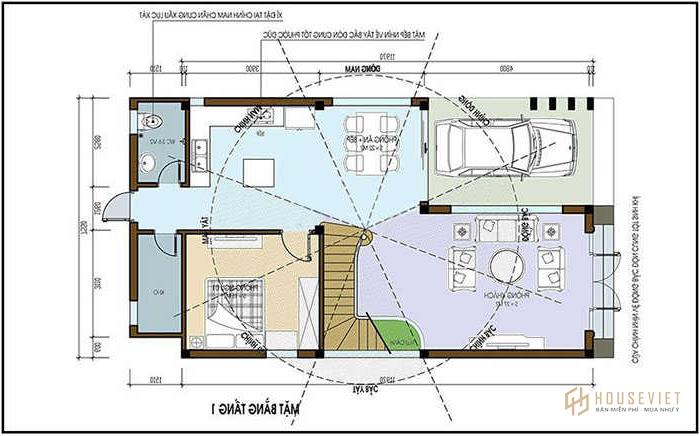 Mẫu nhà chữ L 2 tầng 100m2 mái bằng