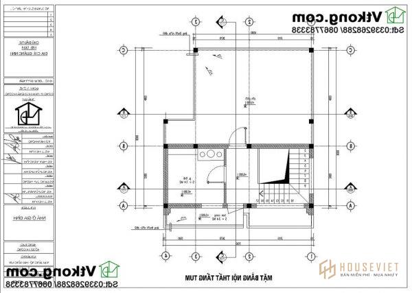 Mặt bằng tầng 3 nhà phố 3 tầng NP3T13