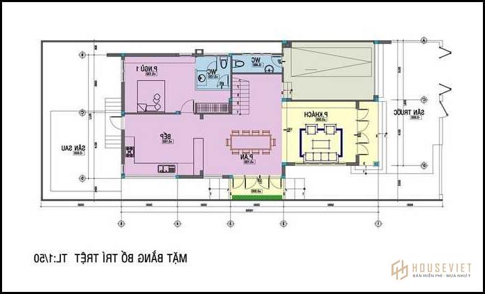 Mẫu nhà 2 tầng 4 phòng ngủ 80m2