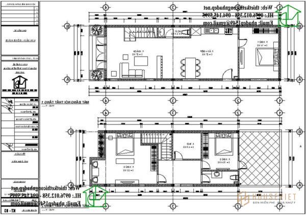 Trọn Bộ Bản Vẽ Cad Nhà 2 Tầng 5 × 15 Và Hướng Dẫn Cách Đọc Bản Vẽ T08/2022