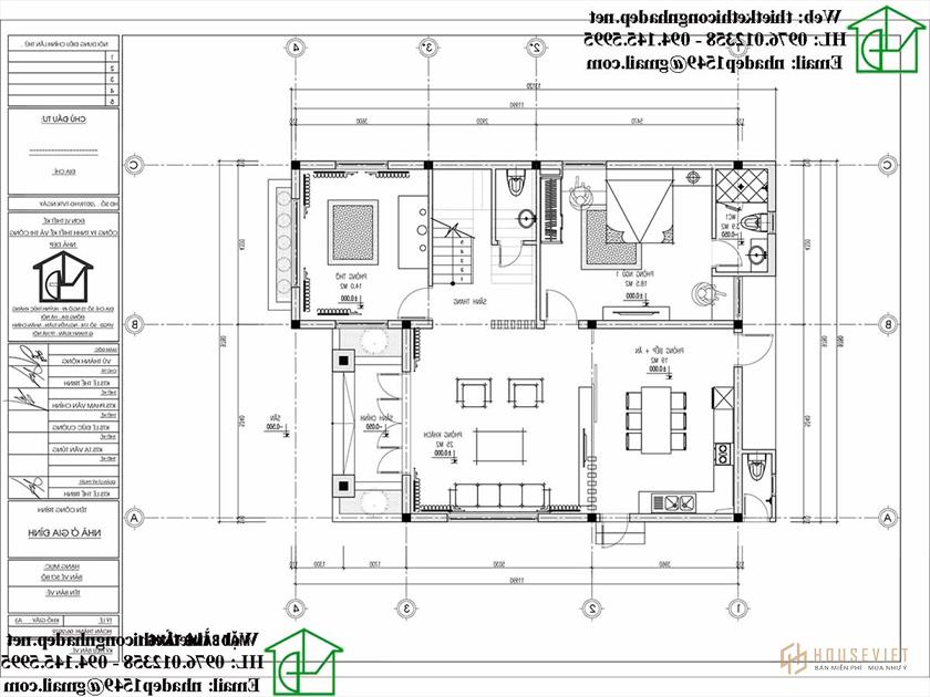 NDBT3T18 bố trí nội thất tầng 1 