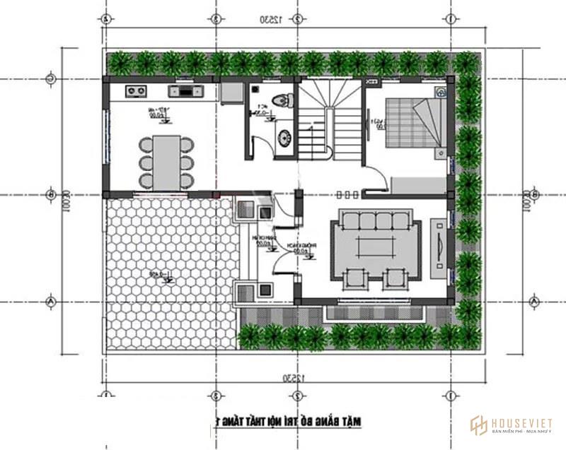 Mẫu nhà 2 tầng mặt tiền 9m