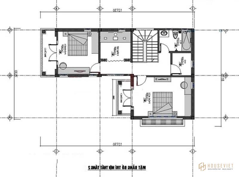 Mẫu nhà 2 tầng mặt tiền 9m