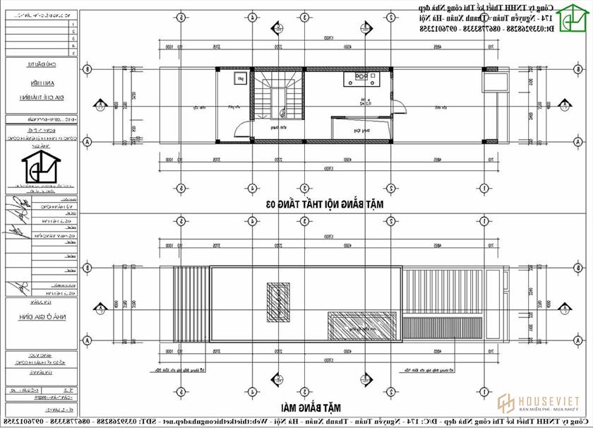 Sử dụng tầng 3 và kết cấu mái