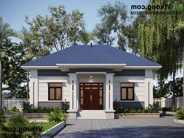 Mẫu thiết kế nhà cấp 4 mái thái 9x12m hiện đại NC448