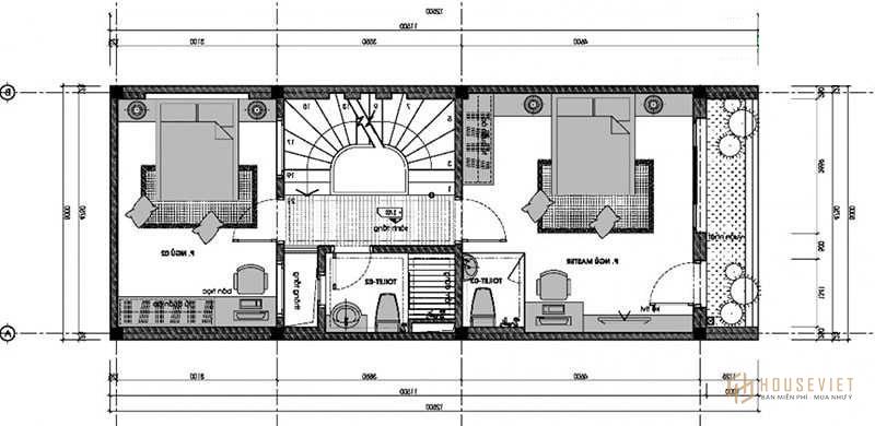 Mẫu nhà ống 2 tầng 5x12m