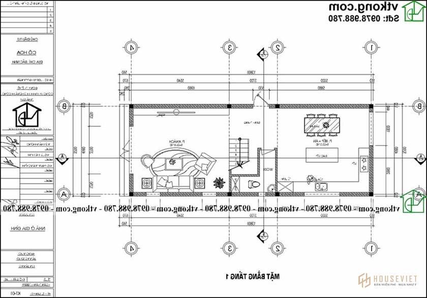 Công năng sử dụng tầng 1 của mẫu NP3T028