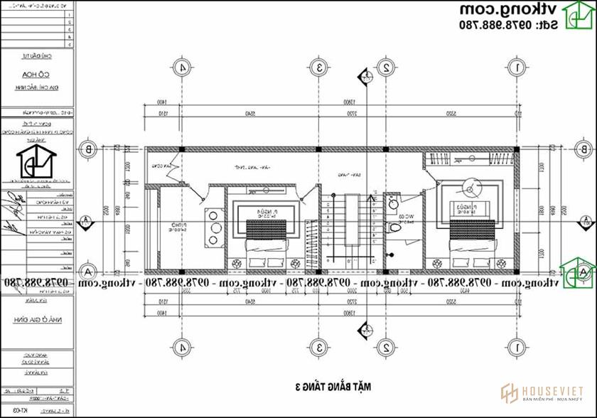 Công năng sử dụng tầng 3 của NP3T028.  người mẫu