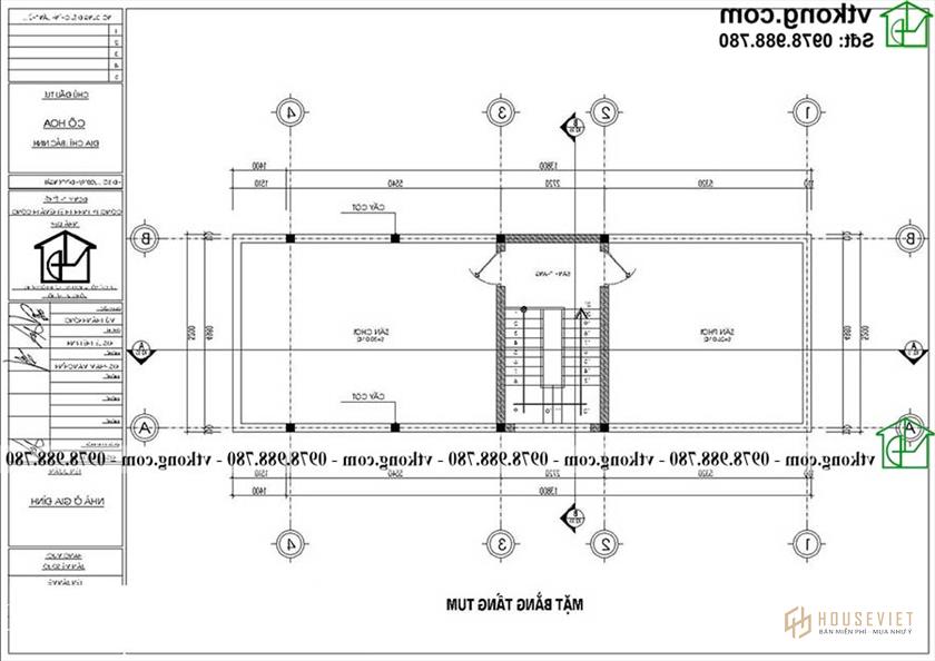     Công năng sử dụng tầng tum của NP3T028.  người mẫu 