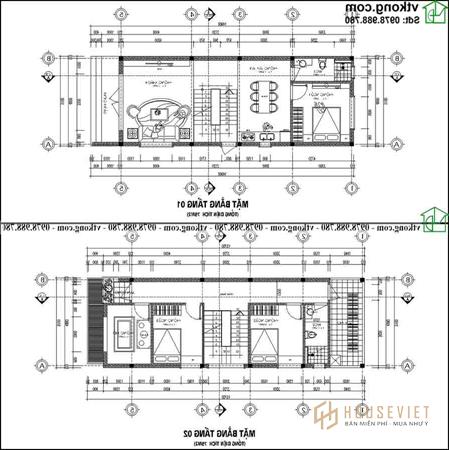 Mặt bằng công năng hợp lý của mẫu NP2T017