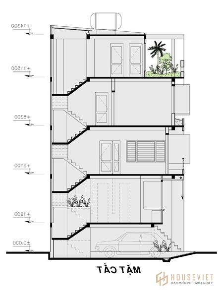 thiết kế nhà phố mặt tiền 7m đẹp