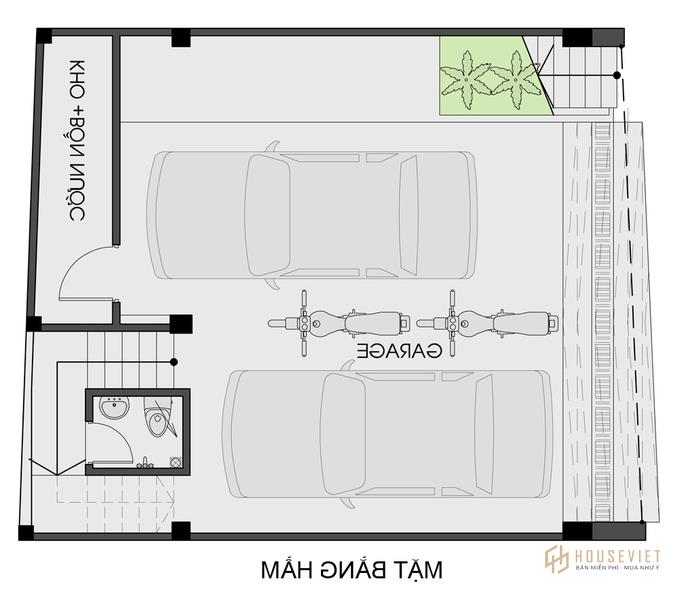 thiết kế nhà phố mặt tiền 7m đẹp