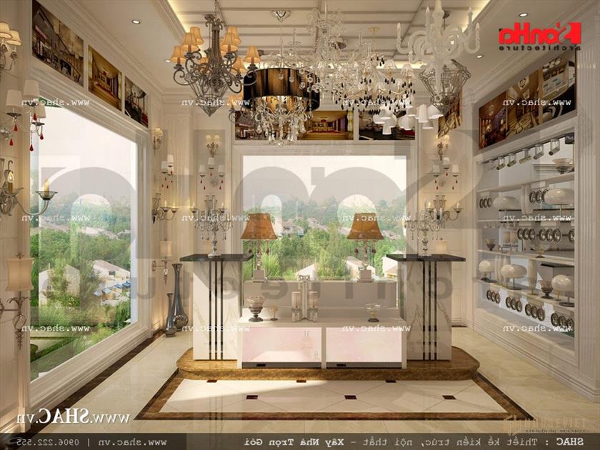 Mẫu thiết kế showroom đèn trang trí sh btp 0092