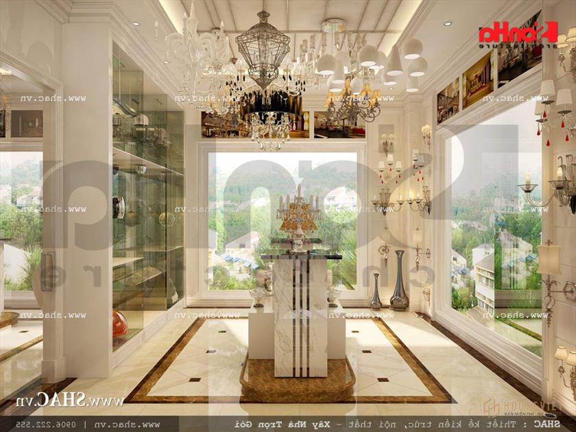 Mẫu thiết kế showroom đèn trang trí đẹp sh btp 0092