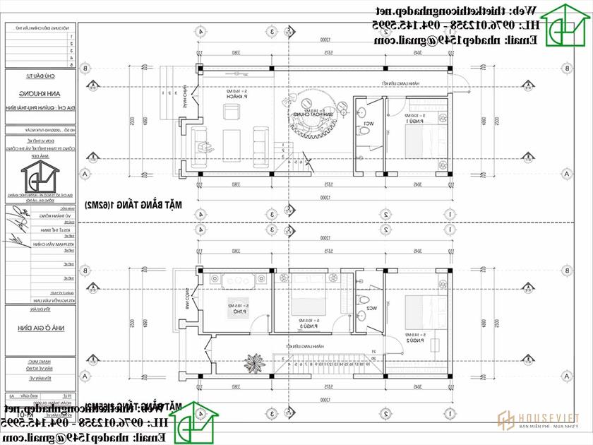 Phương án nội thất mẫu biệt thự 2 tầng mái thái NDBT2T82 